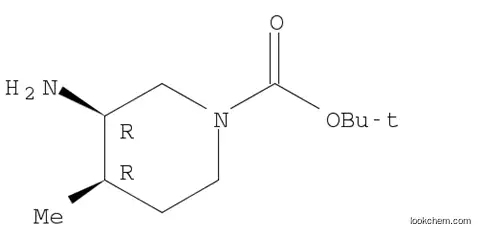 Molecular Structure of 1207853-61-9 ((3R,4R)-3-AMino-1-Boc-4-Methylpiperidine)
